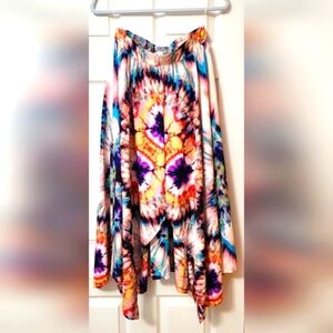 Truly 4 You Women's Multicolored Satin Sheen Skirt. Size S